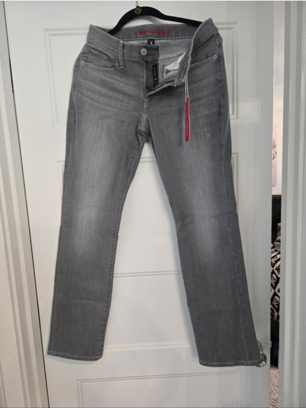 NWT! Lucky Brand Sweet Mid Straight Leg Jeans in Light Gray. Size 4/27 - Picture 10 of 14